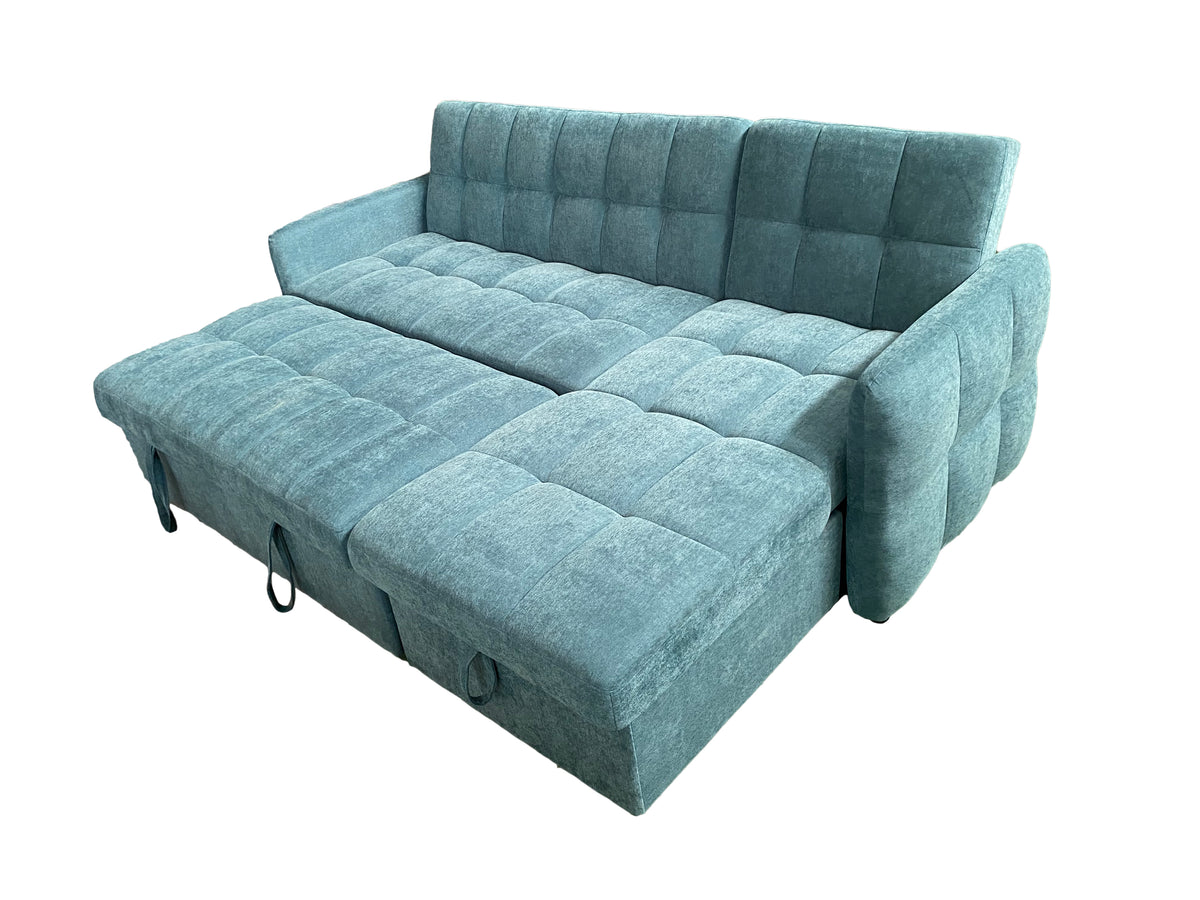 Fabric Storage Sofa Bed – Convertible Sectional with Hidden Storage