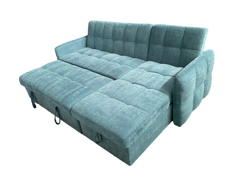 Fabric Storage Sofa Bed – Convertible Sectional with Hidden Storage
