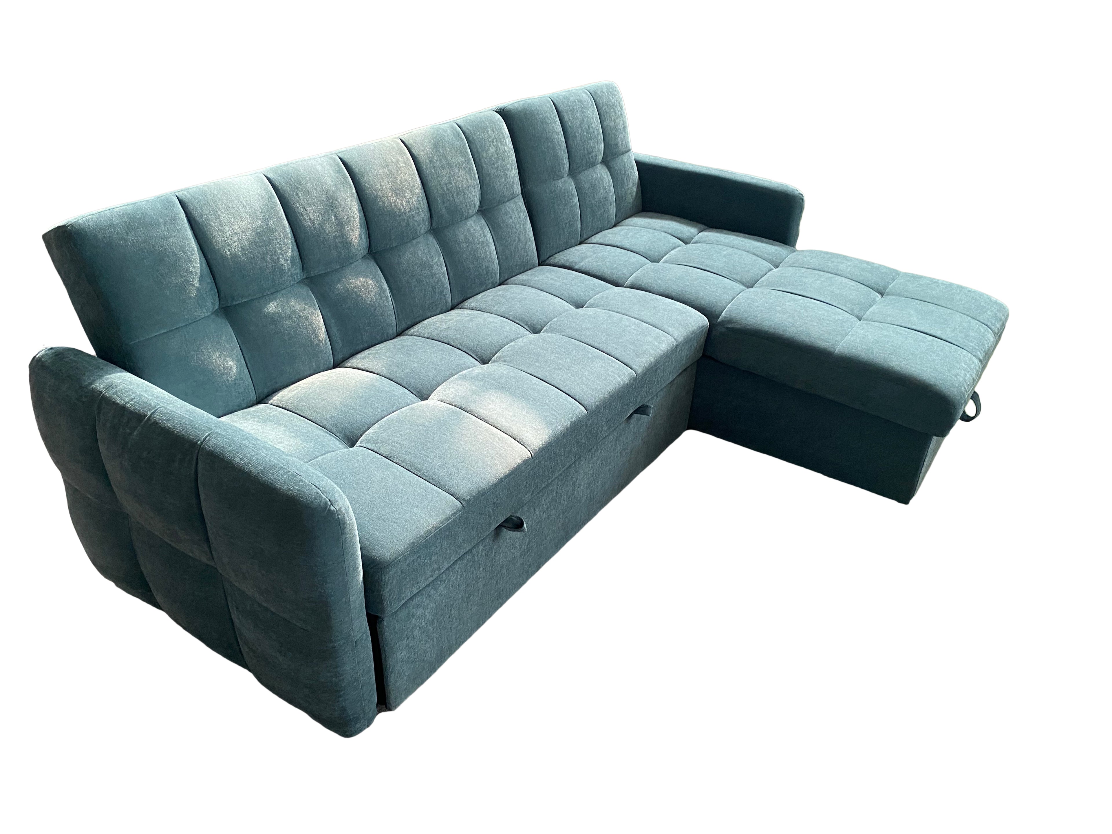 Fabric Storage Sofa Bed – Convertible Sectional with Hidden Storage