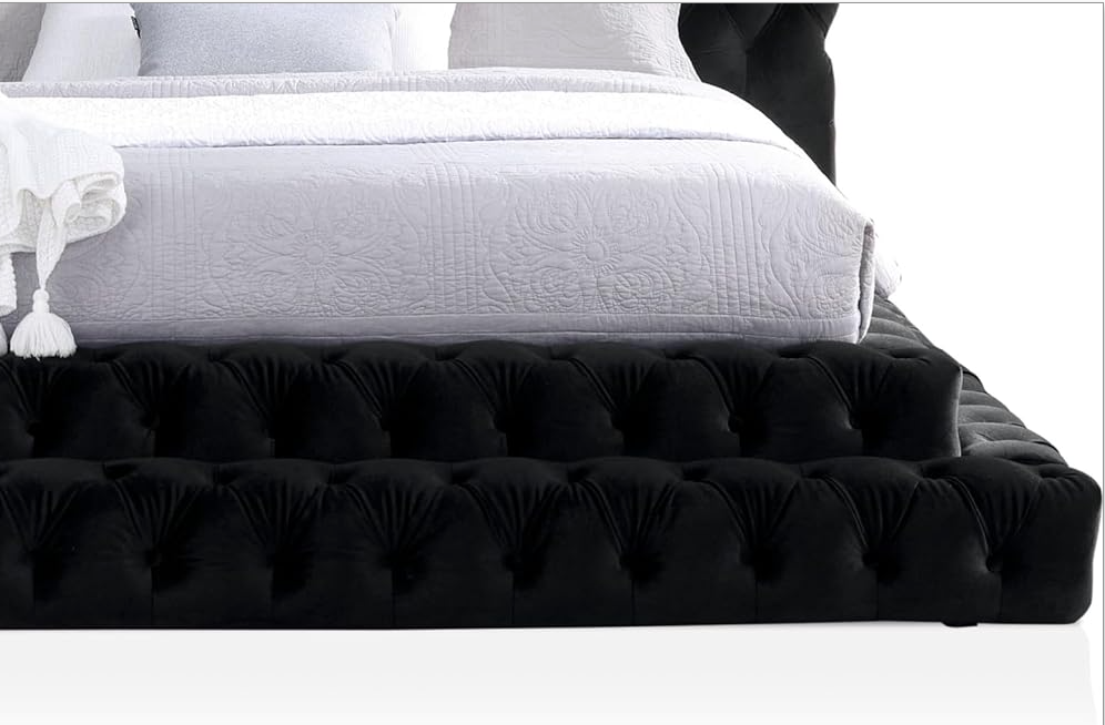 Dutch Velvet King Size Bed – Luxury Upholstered Bed Frame