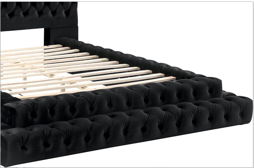 Dutch Velvet King Size Bed – Luxury Upholstered Bed Frame