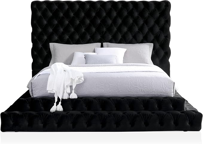 Dutch Velvet King Size Bed – Luxury Upholstered Bed Frame