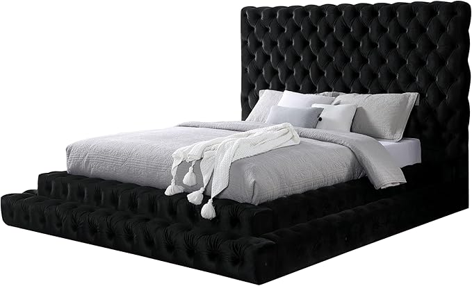 Dutch Velvet King Size Bed – Luxury Upholstered Bed Frame