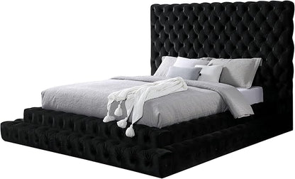 Dutch Velvet King Size Bed – Luxury Upholstered Bed Frame