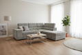 L-Shaped Sofa with Living Room Background